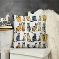thumbnail image 2 of SHANXI Throw Pillow Cover Beautiful Cats Play with Butterfly Home Decor Pillowcase for Sofa  22x22in, 2 of 5