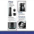 thumbnail image 6 of Vacuum Insulated Premium Water Bottle with Rechargeable Bluetooth Speaker - Steel Double Wall Design + Lights, Convenient drinking spout, Lid Lock, and Carry Handle (700ml/23.6 oz) Black, 6 of 7