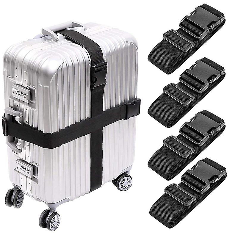 Sangle Valise Voyage, 4 Pièce Sangles Bagages, 4 Couleurs