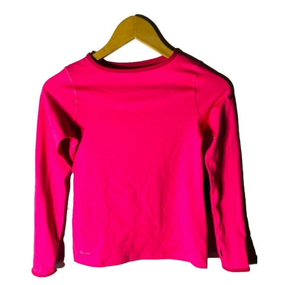 Nike Girls' Long Sleeve Training Top, Pink, Medium