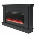 thumbnail image 3 of Waverly Wide Mantel with Linear Electric Fireplace &amp; Crystal Ember Bed, Black, 3 of 9