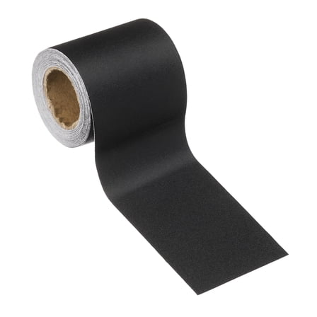 Uxcell Wood Grain Wallpaper Border 2" x 16.4ft Textured Frame Sticker, Matte Black