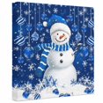 thumbnail image 2 of Ships Next Day Canvas Wall Art 8"x8",Navy Blue Christmas Wood Framed Canvas Print Painting,Snowman Xmas Snowflake Ball Winter Ready to Hang Small Picture Wall Decor for Home Bathroom Nursery Kitchen, 2 of 9