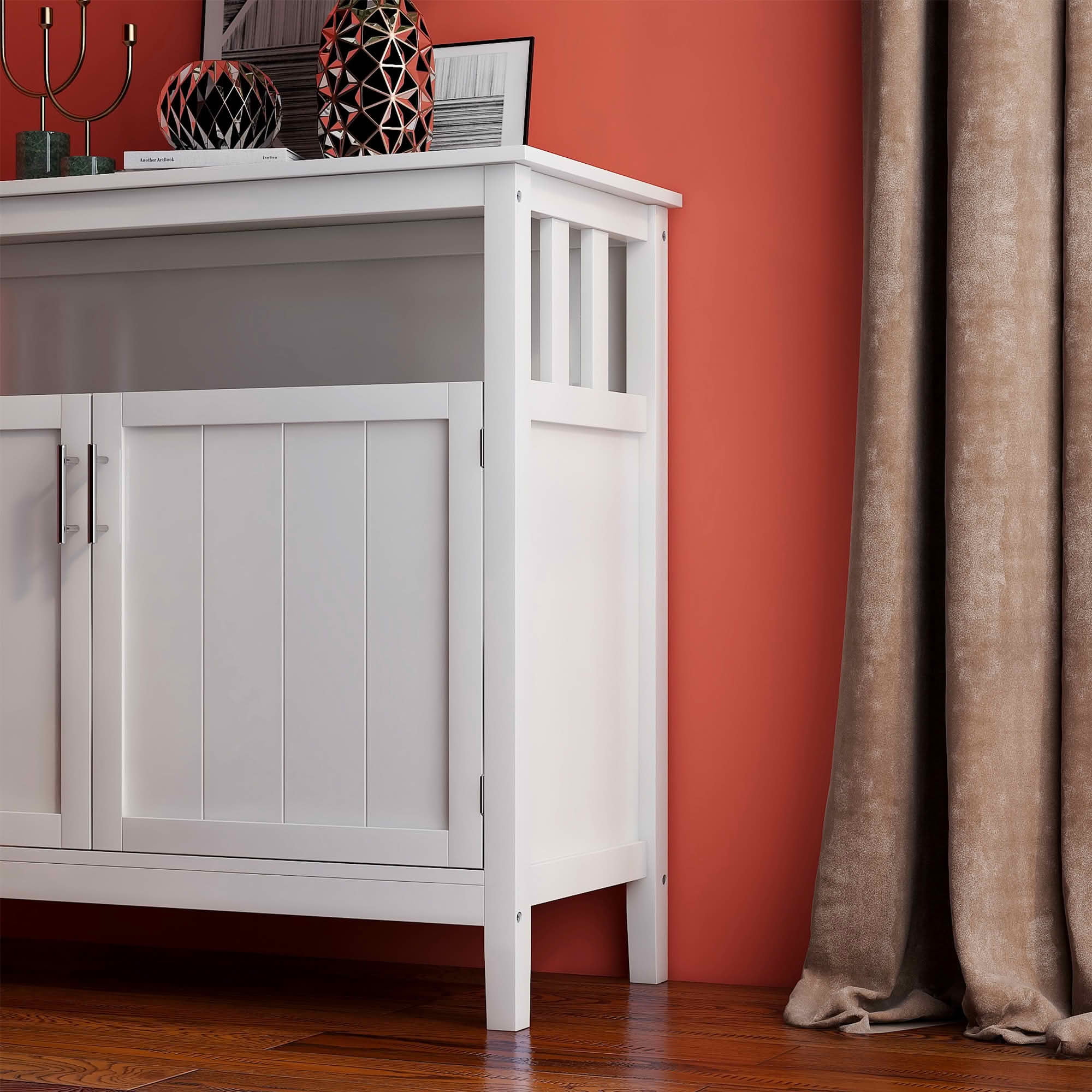 MAYEERTY Kitchen Storage Sideboard and Buffet Server Cabinet White