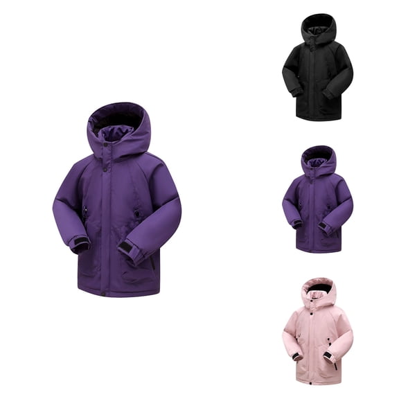 Girls Winter Down Jacket – Waterproof, Windproof & Thickened Thermal Coat for Cold Weather, Unisex Ski Snowcoat for Toddlers, Kids & Youth (5-15Y)