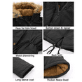 thumbnail image 3 of Women's Winter Coats Fleece Parkas Anoraks Hooded Military Jacket Coats, 3 of 8