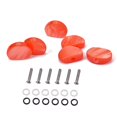 thumbnail image 3 of MERIGLARE 1 Set Acrylic Orange Tuning Key Knobs w/ Screws Gaskets for Acoustic Guitar, 3 of 9