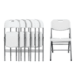 thumbnail image 1 of Sillas Plegables Blanca ASMAK Paquete 6 piezas, 1 of 4