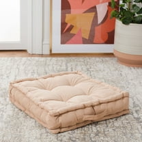 SAFAVIEH Gardenia Solid Floor Pillow, 19" x 19", Champagne