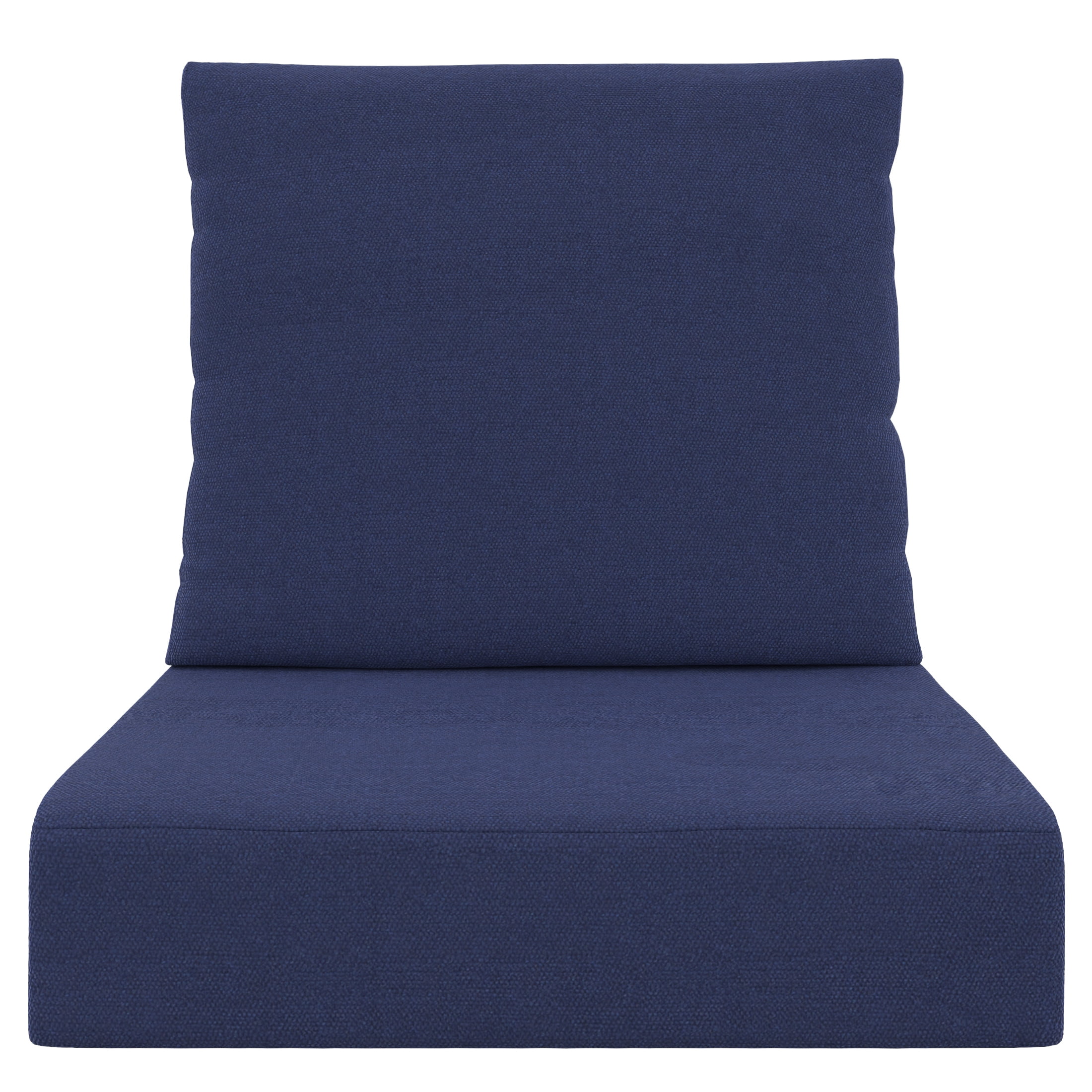 Better Homes & Gardens 24" x 24" Navy Premium Deep Seat Outdoor Cushion Set With Removable Cover, Weather & Stain Resistant
