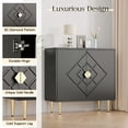 thumbnail image 6 of Tolead Modern Accent Diamond Cabinet, Accent Sideboard Storage Cabinet for Bedroom, Living Room, Kitchen, Hallway, Black, 6 of 8