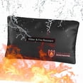 thumbnail image 4 of Fireproof Document Bag, Silicon Coated Fiberglass Fire Proof Documents Bag Fireproof Bag with Zipper Closure Design for A4, Money, Cards, Passports, Licenses, Letters, 4 of 7