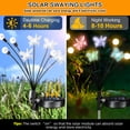 thumbnail image 4 of YTKUS 4 Pack Solar Garden Light Outdoor 8 LEDs Firefly Solar Lights for Outside, Waterproof Swaying Solar Powered Yard Lights for Patio Garden Decor Pathway Xmas Decoration, 4 of 6