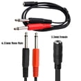 thumbnail image 2 of 3.5mm To 2 Jack 6.5 Mono Adapter Cable Audio Cable 2x6.35mm Adapter Cable, 2 of 5