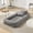 Chenille | Gray, variant on Danolapsi Human Dog Bed for Adult & Pets Convertible 5-Position Adjustable Floor Lazy Sofa Bed with 2 Fluffy Soft Pillows for Reading Gaming Comfy Bean Bag Chair for Bedroom Living Room