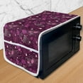 thumbnail image 1 of Jellyfish Microwave Oven Cover, Various Outline Organisms with Paint Drops Marine Fauna Line Art, Water Resistant Organizer with Pockets for Kitchen, 36" x 12", Dark Magenta Rose, by Ambesonne, 1 of 4