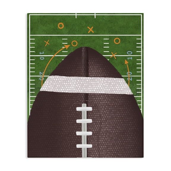 Stupell Industries Eclectic Football Field Tactics Canvas Art, 16 x 20, by Jennifer Stith