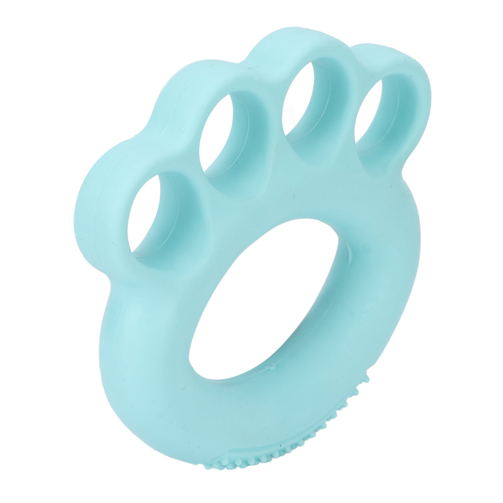 BIMZUC Four Finger Exerciser Ring, TPR Hand Grip Strengthener and Stretcher for Hand Cramps Recovery, Physical Therapy Equipment, Mint Green, 20LB Grip Strength, 1 Piece
