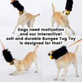 thumbnail image 2 of Dog rope toy, dog bungee chasing toy 100% sheepskin, sheep scent drag toy suitable for all breeds (purple, with rubber ball), 2 of 4