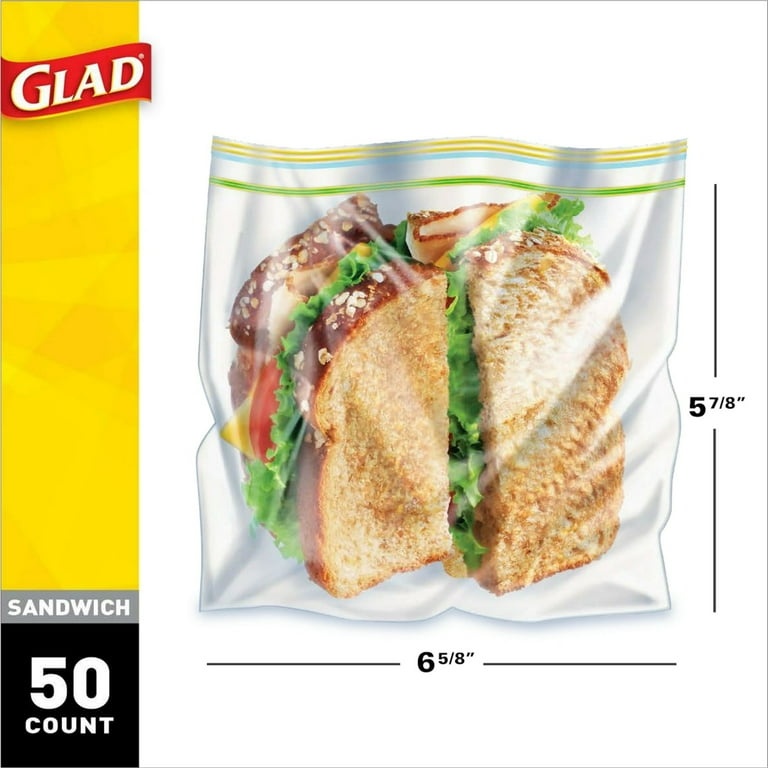 Amazon.com: Glad Zipper Bags, Sandwich 50 bags : Health