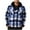 Blue, variant on BRGZLK Men Coats Plaid Button Up Hooded Long Sleeve Sports Suit Thickened Warm Cotton Coat Trendy Casual Jacket for Fall Winter Yellow S