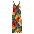 thumbnail image 4 of Nostalgic Vintage Floral Sleeveless Dress Woman Fashion Long Dresses Women's Summer Suit Dress Summer 2025 Women, 4 of 7