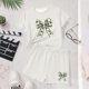 thumbnail image 5 of Vestido de manga corta para niños Día de San Patricio impreso de dos piezas Conjunto de cuello redondo con pantalones cortos, blusa de manga corta, 5 of 6