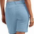 thumbnail image 3 of Womens Bermuda Short Fashion Solid Stretch Twill Shorts Shorts Summer Casual Thin Waist Pull On Regular Hiking Shorts with Pocket Half Pants, 3 of 6