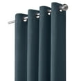 thumbnail image 3 of Thermaplus Navar Faux Suede Textured Blackout Window Treatment Grommet Curtain Panel for Bedroom Livingroom 54" x 63" Navy, 3 of 5