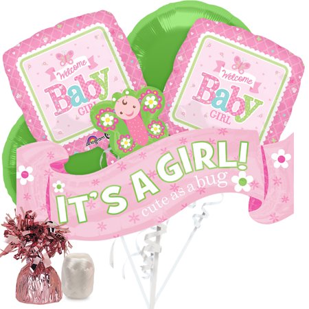 Welcome Baby Girl Butterfly Baby Shower Balloon Bouquet Kit Baby Welcome Baby Girl Butterfly Baby Shower Balloon Bouquet Kit Baby