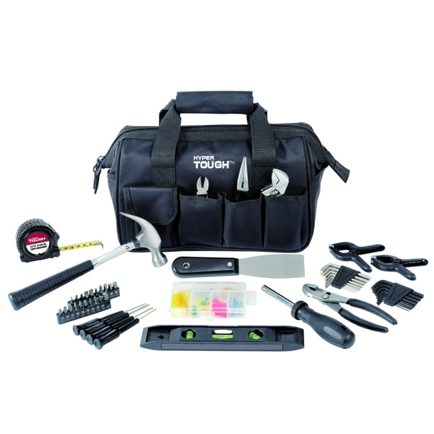 Hyper Tough 89Piece Household Tool Set with Black Tool Bag Walmart