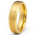 thumbnail image 2 of Metal Masters Gold Plated Tungsten Carbide Wedding Band Brushed Ring 6MM Comfort-Fit, 2 of 5