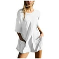 thumbnail image 1 of Women's Summer Oversized Tee Romper Backless Loose Shorts Polyester for Casual Occasions, 1 of 5