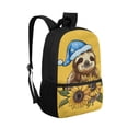 thumbnail image 2 of Yuyamidu Sunflower Sloth Bookbag for Kids Cute Yellow Backpack for School Girls School Bags 10-12 Years Old Elementary School Backpacks with Padded Shoulder Straps, 2 of 6