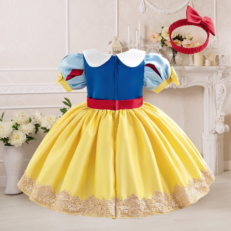 princess dress 3t iTVTi Girls Costumes Halloween Carnival Cosplay Birthday Party White, 2-3 Years (Label 100) What You Get Odeerbi Kids Dress Toddler Girls