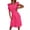 Hot Pink, variant on Sngxgn Womens Cotton Short Sleeve Casual Loose Crew Neck Beach Dress(Pink,L)