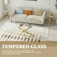 thumbnail image 6 of 3-Piece Modern Living Room Set-35.43" Round Glass Coffee Table & 23.62" End Tables, Stainless Steel Base & Tempered Safety Glass Top, Sleek Set for Home, Apartment, Office, 6 of 9