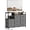 Gray, variant on Simenmax 47 Inch TV Stand with Charging Station, Entertainment Center with 8 Fabric Drawers, Media Console Table for Living Room, Bedroom, Hallway,Black