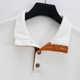 thumbnail image 7 of PInxai Fall Sweatshirts for Men Stand Collar Long Sleeve Button V Neck Casual Fitting Pullover Tops, 7 of 7