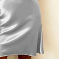 thumbnail image 7 of Stamzod formal Wedding Guest Dress Womens Long Sleeve Elegant Party Dress Summer Satin Dresses for Women Silver M, 7 of 7
