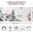 thumbnail image 2 of XXL Extended Mountains Mouse Pad Large Cherry Blossoms Gaming Mouse Mat Rectangle Non-Slip Rubber Base Desk Pads White Japanese Stitched Edges Mousepad (Size:35.4x15.7in), 2 of 6