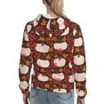 thumbnail image 7 of Sikiie Autumn White Pumpkin Women's Casual Hoodies Long Sleeve Lightweight Pullover Tops Loose Sweatshirt-Medium, 7 of 7