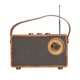 thumbnail image 2 of Retro FM Radio Portable Wooden Bluetooth Radio Bass Speaker Handsfree MP3 Player Support USB/TF Car, 2 of 5