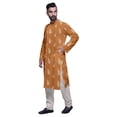 thumbnail image 2 of Atasi Designer Kurta Pajama For Men Printed Angrakha Style Casual Summer Clothing, 2 of 5