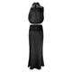 thumbnail image 3 of Conjunto de vestido largo de dos piezas de satén para mujer - Top sin mangas con cuello alto y falda con abertura lateral, ropa formal y casual para fiestas, 3 of 7