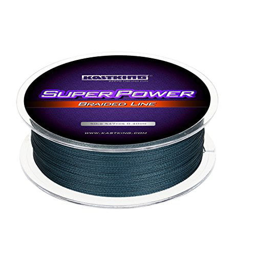KastKing SuperPower Braided Fishing Line,Low-Vis Gray,50 LB,327 Yds 