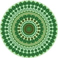 thumbnail image 1 of Ahgly Company Indoor Round Patterned Light Green Area Rugs, 4' Round, 1 of 6