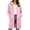 Pink, variant on Miqool Long Hoodies for Women Long Sleeve Button Down Sweatshirts Drawstring Casual Fall Winter Track Jackets with Pockets