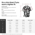 thumbnail image 2 of Cauagu Black White Spooky Ghosts Men's Short Sleeve Button Down Hawaiian Shirt for Men Bowling Shirts Casual Summer Beach Shirt,Medium, 2 of 6