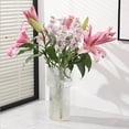 thumbnail image 3 of Ribbed Glass Vase, Clear Glass Vase, Flower Vase for Centerpieces, Tall Vase, Large Glass Vase, Modern Vase for Living Room, Dining Table, Entryway, Mantle, Shelf, Wedding, Office, 11.5 Inches, 3 of 12